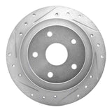 R1 Concepts 1992-1997 Subaru SVX Rear Left Drilled & Slotted Silver Brake Rotor by R1 Concepts 631-13012L