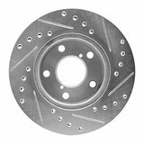 R1 Concepts 1993-1996 Subaru Impreza Front Left Drilled & Slotted Silver Brake Rotor by R1 Concepts 631-13013L