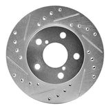 R1 Concepts 1993-1996 Subaru Impreza Front Left Drilled & Slotted Silver Brake Rotor by R1 Concepts 631-13013L