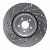 Dynamic Friction 2003-2025 Subaru Impreza Front Right Drilled & Slotted Silver Brake Rotor by Dynamic Friction Company 631-13014R