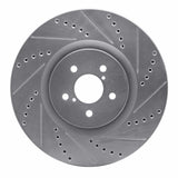 Dynamic Friction 2003-2025 Subaru Impreza Front Right Drilled & Slotted Silver Brake Rotor by Dynamic Friction Company 631-13014R