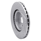 Dynamic Friction 2003-2025 Subaru Impreza Front Right Drilled & Slotted Silver Brake Rotor by Dynamic Friction Company 631-13014R