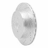 Dynamic Friction 2003-2004 Subaru Impreza Rear Left Drilled & Slotted Silver Brake Rotor by Dynamic Friction Company 631-13015L