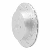 Dynamic Friction 2003-2004 Subaru Impreza Rear Right Drilled & Slotted Silver Brake Rotor by Dynamic Friction Company 631-13015R