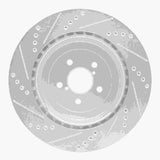 Dynamic Friction 2003-2004 Subaru Impreza Rear Right Drilled & Slotted Silver Brake Rotor by Dynamic Friction Company 631-13015R