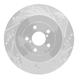 Dynamic Friction 2003-2004 Subaru Impreza Rear Right Drilled & Slotted Silver Brake Rotor by Dynamic Friction Company 631-13015R