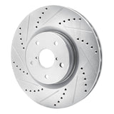 Dynamic Friction 2005-2020 Subaru WRX STI Front Left Drilled & Slotted Silver Brake Rotor by Dynamic Friction Company 631-13016L
