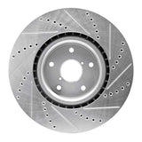 Dynamic Friction 2005-2020 Subaru WRX STI Front Left Drilled & Slotted Silver Brake Rotor by Dynamic Friction Company 631-13016L