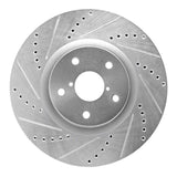 Dynamic Friction 2005-2020 Subaru WRX STI Front Left Drilled & Slotted Silver Brake Rotor by Dynamic Friction Company 631-13016L