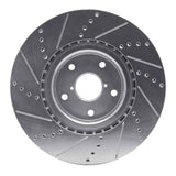 Dynamic Friction 2005-2020 Subaru Impreza Front Right Drilled & Slotted Silver Brake Rotor by Dynamic Friction Company 631-13016R