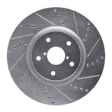 Dynamic Friction 2005-2020 Subaru Impreza Front Right Drilled & Slotted Silver Brake Rotor by Dynamic Friction Company 631-13016R