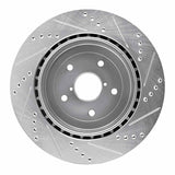 Dynamic Friction 2005-2007 Subaru Impreza Rear Left Drilled & Slotted Silver Brake Rotor by Dynamic Friction Company 631-13017L