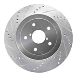 Dynamic Friction 2005-2007 Subaru Impreza Rear Left Drilled & Slotted Silver Brake Rotor by Dynamic Friction Company 631-13017L