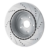 Dynamic Friction 2005-2007 Subaru Impreza Rear Left Drilled & Slotted Silver Brake Rotor by Dynamic Friction Company 631-13017L