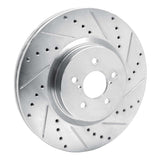 Dynamic Friction 2005-2018 Subaru Forester Front Right Drilled & Slotted Silver Brake Rotor by Dynamic Friction Company 631-13018R