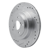 Dynamic Friction 2005-2009 Subaru Legacy Rear Left Drilled & Slotted Silver Brake Rotor by Dynamic Friction Company 631-13019L