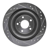 Dynamic Friction 2005-2009 Subaru Legacy Rear Left Drilled & Slotted Silver Brake Rotor by Dynamic Friction Company 631-13019L