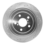 Dynamic Friction 2005-2009 Subaru Legacy Rear Left Drilled & Slotted Silver Brake Rotor by Dynamic Friction Company 631-13019L