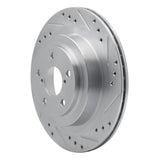 Dynamic Friction 2005-2009 Subaru Impreza Rear Right Drilled & Slotted Silver Brake Rotor by Dynamic Friction Company 631-13019R