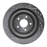 Dynamic Friction 2005-2009 Subaru Impreza Rear Right Drilled & Slotted Silver Brake Rotor by Dynamic Friction Company 631-13019R