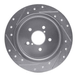 Dynamic Friction 2005-2009 Subaru Legacy Rear Right Drilled & Slotted Silver Brake Rotor by Dynamic Friction Company 631-13020R