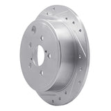 Dynamic Friction 2008-2015 Subaru Forester Rear Left Drilled & Slotted Silver Brake Rotor by Dynamic Friction Company 631-13021L