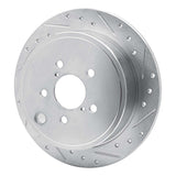 Dynamic Friction 2008-2015 Subaru Impreza Rear Right Drilled & Slotted Silver Brake Rotor by Dynamic Friction Company 631-13021R