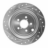Dynamic Friction 2008-2015 Subaru Impreza Rear Right Drilled & Slotted Silver Brake Rotor by Dynamic Friction Company 631-13021R