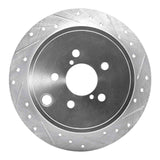Dynamic Friction 2008-2015 Subaru Impreza Rear Right Drilled & Slotted Silver Brake Rotor by Dynamic Friction Company 631-13021R
