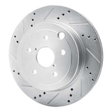 Dynamic Friction 2008-2020 Subaru Impreza Rear Left Drilled & Slotted Silver Brake Rotor by Dynamic Friction Company 631-13022L
