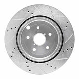 Dynamic Friction 2008-2020 Subaru Impreza Rear Left Drilled & Slotted Silver Brake Rotor by Dynamic Friction Company 631-13022L