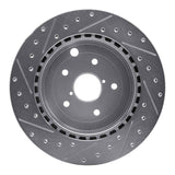 Dynamic Friction 2008-2020 Subaru Impreza Rear Right Drilled & Slotted Silver Brake Rotor by Dynamic Friction Company 631-13022R