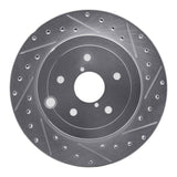 Dynamic Friction 2008-2020 Subaru Impreza Rear Right Drilled & Slotted Silver Brake Rotor by Dynamic Friction Company 631-13022R