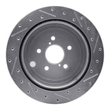 Dynamic Friction 2010-2025 Scion FR-S Rear Left Drilled & Slotted Silver Brake Rotor by Dynamic Friction Company 631-13023L