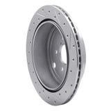 Dynamic Friction 2010-2025 Scion FR-S Rear Left Drilled & Slotted Silver Brake Rotor by Dynamic Friction Company 631-13023L
