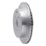 Dynamic Friction 2010-2025 Scion FR-S Rear Right Drilled & Slotted Silver Brake Rotor by Dynamic Friction Company 631-13023R