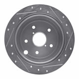 Dynamic Friction 2015-2021 Subaru WRX Rear Left Drilled & Slotted Silver Brake Rotor by Dynamic Friction Company 631-13024L