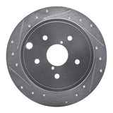 Dynamic Friction 2015-2021 Subaru WRX Rear Left Drilled & Slotted Silver Brake Rotor by Dynamic Friction Company 631-13024L