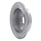 Dynamic Friction 2015-2021 Subaru WRX Rear Left Drilled & Slotted Silver Brake Rotor by Dynamic Friction Company 631-13024L