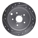 Dynamic Friction 2015-2021 Subaru WRX Rear Right Drilled & Slotted Silver Brake Rotor by Dynamic Friction Company 631-13024R