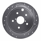 Dynamic Friction 2015-2021 Subaru WRX Rear Right Drilled & Slotted Silver Brake Rotor by Dynamic Friction Company 631-13024R