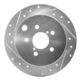 Dynamic Friction 2012-2023 Subaru Crosstrek Rear Left Drilled & Slotted Silver Brake Rotor by Dynamic Friction Company 631-13025L