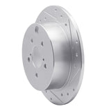 Dynamic Friction 2012-2023 Subaru Crosstrek Rear Right Drilled & Slotted Silver Brake Rotor by Dynamic Friction Company 631-13025R