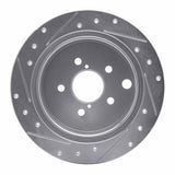 Dynamic Friction 2012-2023 Subaru Crosstrek Rear Right Drilled & Slotted Silver Brake Rotor by Dynamic Friction Company 631-13025R