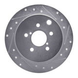 Dynamic Friction 2012-2023 Subaru Crosstrek Rear Right Drilled & Slotted Silver Brake Rotor by Dynamic Friction Company 631-13025R