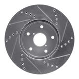 Dynamic Friction 2015-2019 Subaru Legacy Front Left Drilled & Slotted Silver Brake Rotor by Dynamic Friction Company 631-13026L