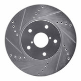 Dynamic Friction 2015-2019 Subaru Legacy Front Left Drilled & Slotted Silver Brake Rotor by Dynamic Friction Company 631-13026L