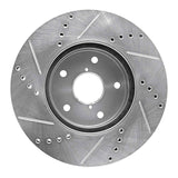 Dynamic Friction 2015-2019 Subaru Legacy Front Right Drilled & Slotted Silver Brake Rotor by Dynamic Friction Company 631-13026R
