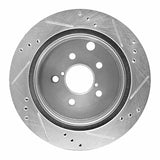 Dynamic Friction 2014-2018 Subaru Forester Rear Left Drilled & Slotted Silver Brake Rotor by Dynamic Friction Company 631-13027L