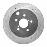 Dynamic Friction 2014-2018 Subaru Forester Rear Left Drilled & Slotted Silver Brake Rotor by Dynamic Friction Company 631-13027L